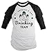 Shirts By Sarah Men's Funny St. Patrick's Day Drinking Team T-Shirt 3/4 Sleeve Raglan