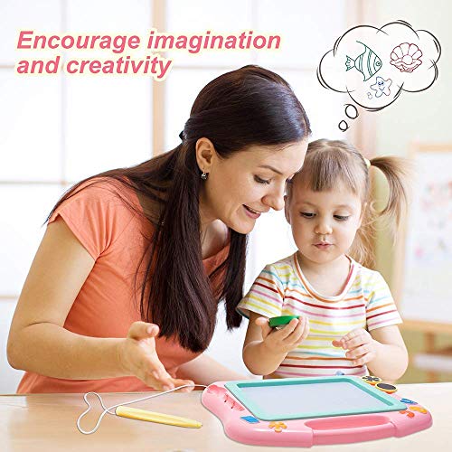 Magnetic Drawing Doodle Board for Kids, Colorful Sketching Erasable Doodle Pad, Painting Writing Learning Gift for Children (Travel Size) - Thumbnail 5