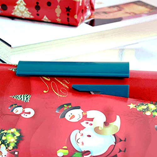 JUSHOOR Gift Wrapping Paper Cutter, Kraft Craft Paper Roll Sliding Line Cut Trimmer for Christmas Birthday, Easy Quick, Creative Sliding Paper Roll Cutter, 2 Pack - Thumbnail 3