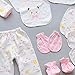 18pcs Unisex Newborn Baby Boy Girl Clothes Sets, 0-6 Months Infant Outfits, Essentials Accessories (Pink)