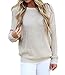 Imily Bela Women's Loose Round Neck Pullover Criss Cross Backless Sweater Knit Jumper