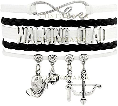 WALKING DEAD Love Gun Arrow Sword Cowboy Hat Charm Bracelet Gift Infiniti Jewelry