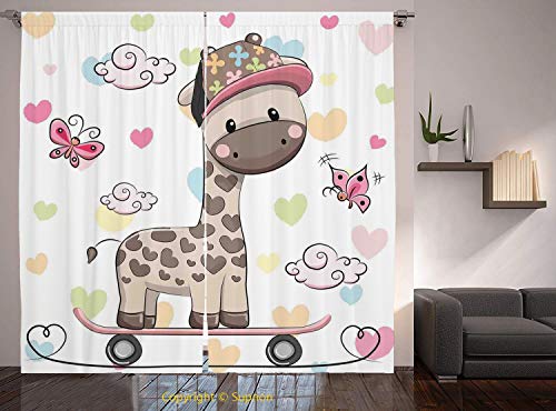 Living Room Bedroom Window Drapes/Rod Pocket Curtain Panel S