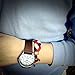BUREI Men's Luminous Markers Expedition Date Quartz Watch with Brown Strap, Beige Dial