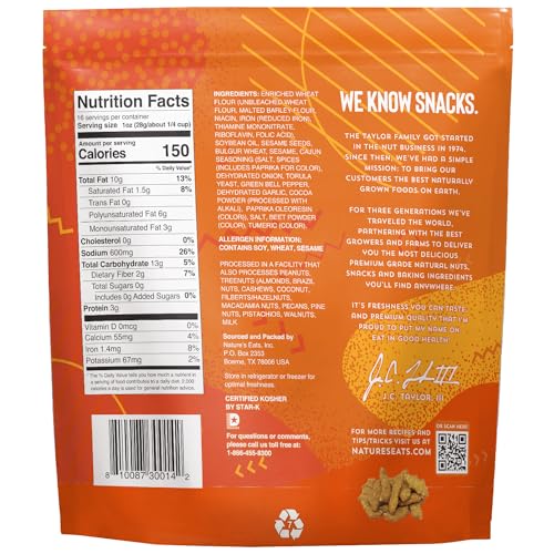 NATURE’S EATS CAJUN SESAME STICKS 16.0 OUNCE, 12PK