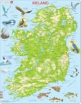Larsen A23 Ireland Jigsaw Puzzle Topographic Map 65 Pieces - Educational, view 2