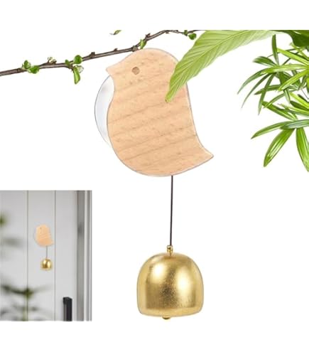 Shopkeepers Bell For Door Opening, Wood Doorbell Magnetic Wind Chime
