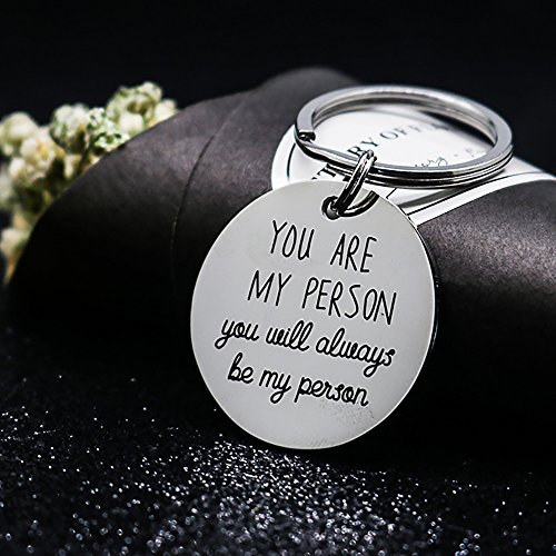 Best Friend Gifts Keychain Pendant- You Are My Person Key Ring Charm, Best Gift for Friends Girlfriend Boyfriend and Couples BFF and Loved Ones (Gift Package)
