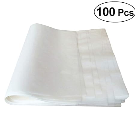 Besonzon 100 x Fettfeste Papierbögen antihaftbeschichtet Backpapier Kuchen Backpapier Kuchen Backpapier Plätzchen Liner 25 x 