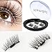 False Magnetic Eyelashes - 1 Pair 4 Pieces Ultra-thin 0.2mm Fake Mink Eyelashes for Natural Look, Reusable Best Fake Lashes, Perfect for Deep Set Eyes & Round Eyes