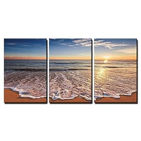 Beautiful cloudscape Over The sea Sunrise Shot x3 Panels