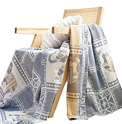 MEJU Elephant Check Geometric Muslin Lightweight