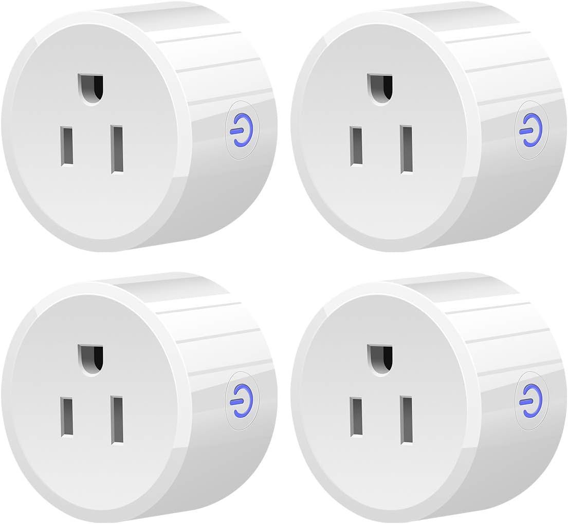 AIMENGTE Homekit WIFI Smart US Plug Siri Voice Control Smart Home Wall Socket Wireless Timing Outlet Work With Apple Homekit (iOS12 or +) 10A 2.4GHz Smartbar(4 Pack)