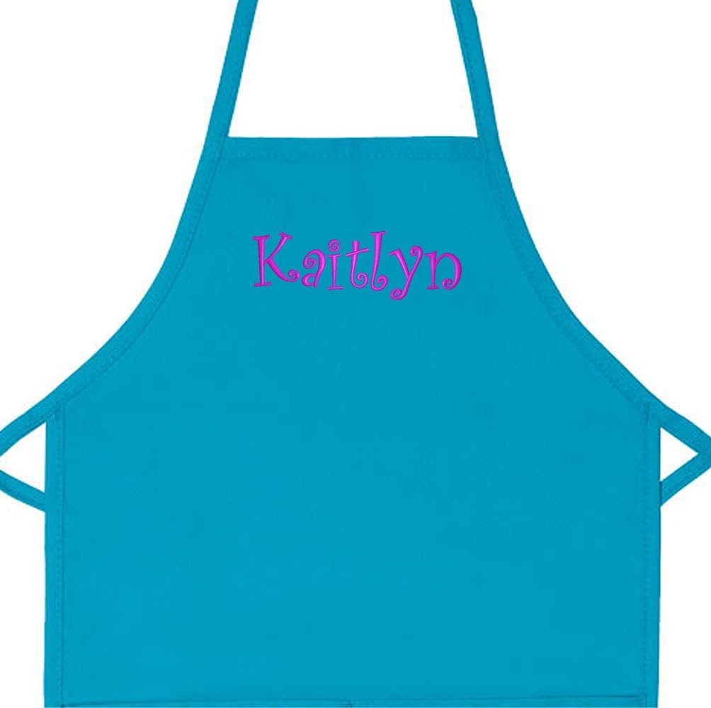 embroidered kids apron