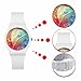ZEIGER KW024 Kids Children Young Teen Girls Women Watch with Cool Starry Dial Silicon Band (White)