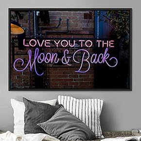 signwin Framed Canvas Wall Art Illuminated Words 3D...