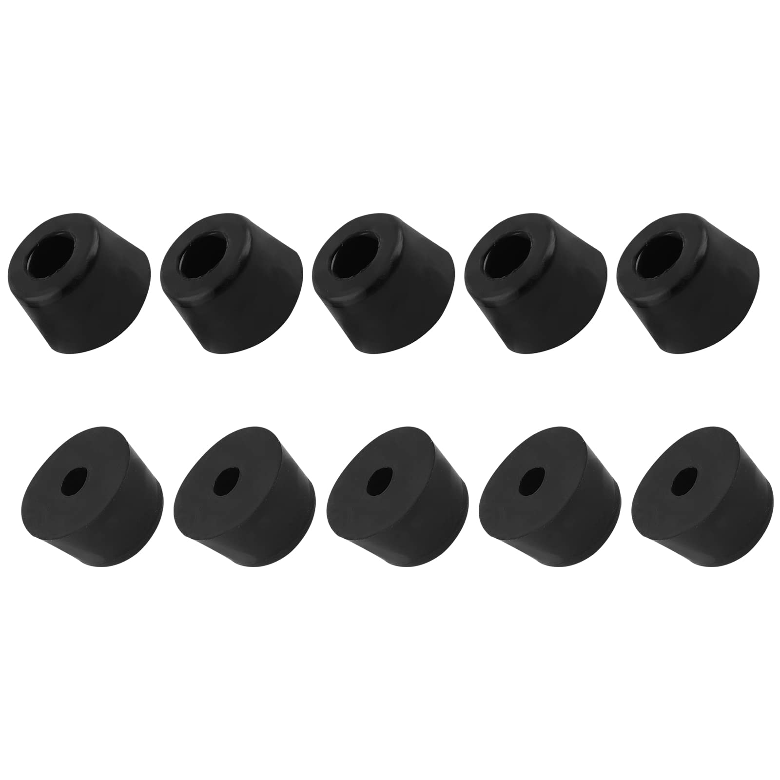 METALLIXITY Rubber Bumper Feet (16x10mm/0.63"x0.39") 10Pcs, Round Leg Pads Floor Protectors - for Home Tables Chairs Cutting Board, Black