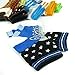 KF Baby Non-Skid Baby Boy Shoe Socks, 6 pairs, for 12 - 24 Months