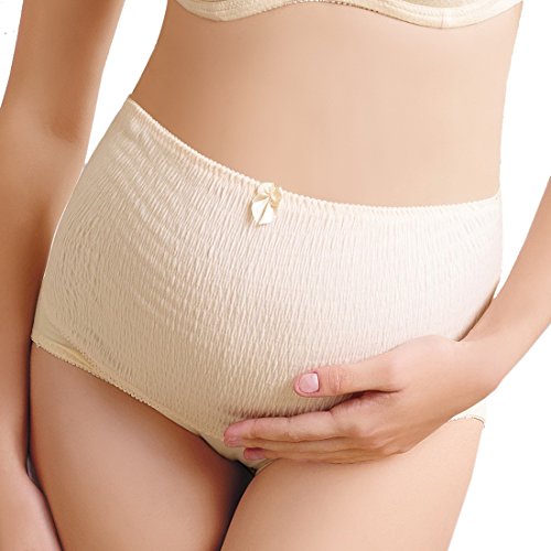 Cotton Whisper 3 Pack Pregnant Women Underwear 100% Cotton Maternity Panties (Large, 001)