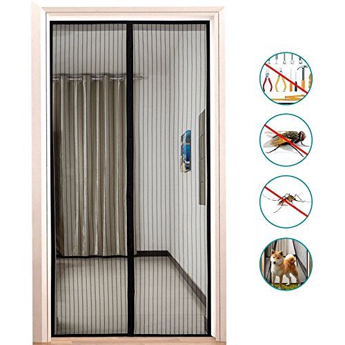Binwo Magnetic Screen Door, Screen Door with Complete Full Frame Loop Fastener, Super Fine Fly Mesh Door Mesh No More Mosquitoes or Insects, Pets and Toddlers friendly & Instant Bug Mesh (36"x83") - Thumbnail 7