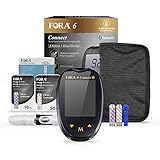 FORA6Connect Blood Ketone and Blood Glucose Testing Meter Kit, Monitor Your Ketone&Glucose Level, 1 Lancing Device, 100 Lancets, 10 Ketone Test Strips, 50 Glucose Test Strips.