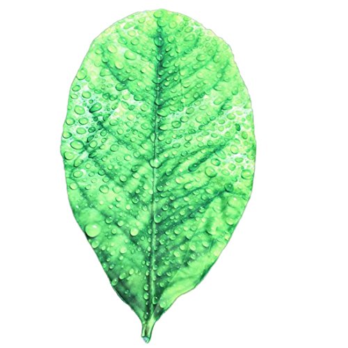 Usstore 1PC Ellipse Leaf Shape Tapestry Beach Towel Mat Wall Hanging Bathing Suit wall Art Bedspread Cloth Mat Throw Decor (D) - Thumbnail 6