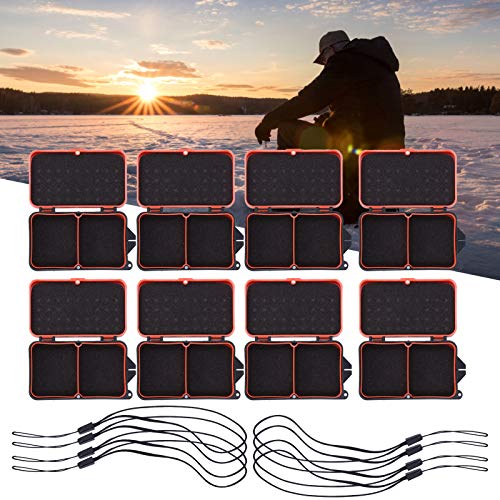 8 Stück Angelköderbox 9,8 * 6 * 4,8 cm Tragbare Angelgerätebox Aufbewahrungskoffer für Angelgeräte(S.) – Bild 4