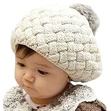 LOCOMO Baby Infant Boy Girl Knit Beanie Crochet Rib Pom Pom Hat Cap Warm FBA002
