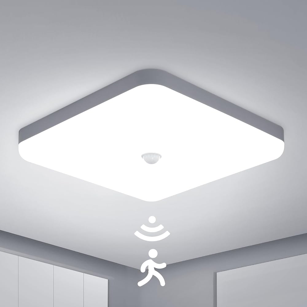 Combuh 30W LED Motion Sensor Ceiling Light 6500K IP56 Porch Hallway