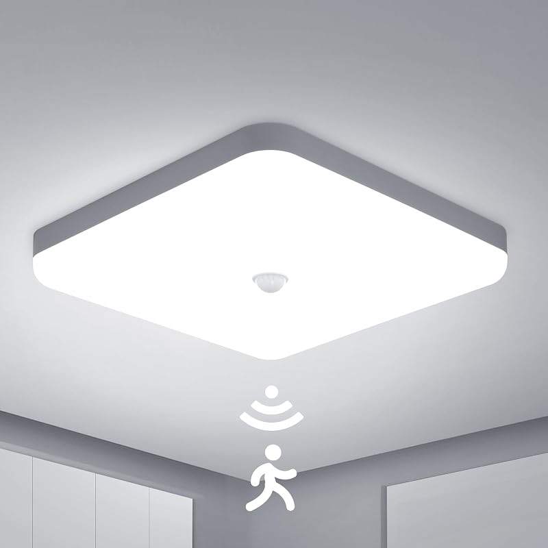 Combuh 30W LED Motion Sensor Ceiling Light 6500K IP56 Porch Hallway