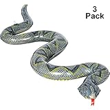 Zhehao Inflatable Snakes Scary Snake Inflatable Snake for Garden Farm Pool, 37 Inches (3 Pack)