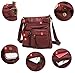 Scarleton Crossbody Bags for Women Purses and Handbags Multi Pocket Shoulder Bag Faux Leather Small, H183320 - Burgundy