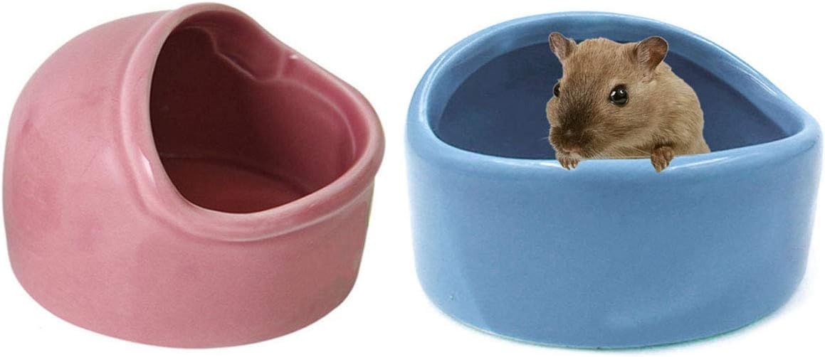 Tfwadmx Hamster Ceramic Bowl, Small Animal Food Bowl and