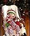 Eyourhappy Christmas Green Red Crochet ELF Long Tail Pom-pom Hat for Baby Toddlers