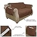Pet Protector Furniture Covers - 100% Waterproof Couch Covers for Dogs or Cats – 2-Cushion Pet Loveseat Cover with Non-Slip Straps by PETMAKER (Brown)
