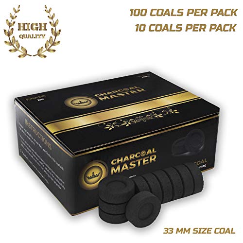 Charcoal Masters Hookah Coals Instant Light Premium Charcoal