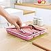 Qianle Plastic Silverware Cutlery Tray 4 Compartment Drawer Organizers Pink