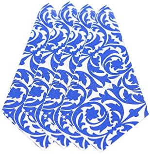 Hen House Linens Garden Gate Santorini Dinner Napkin, Blue, Set of 4