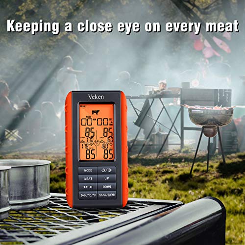 4 Veken+Wireless+Thermometer+Grilling+Waterproof