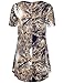 Flowy Tops for Women,Vivilli Teenagers Cozy Branch Printed Flowy Tunics Khaki XX-Large