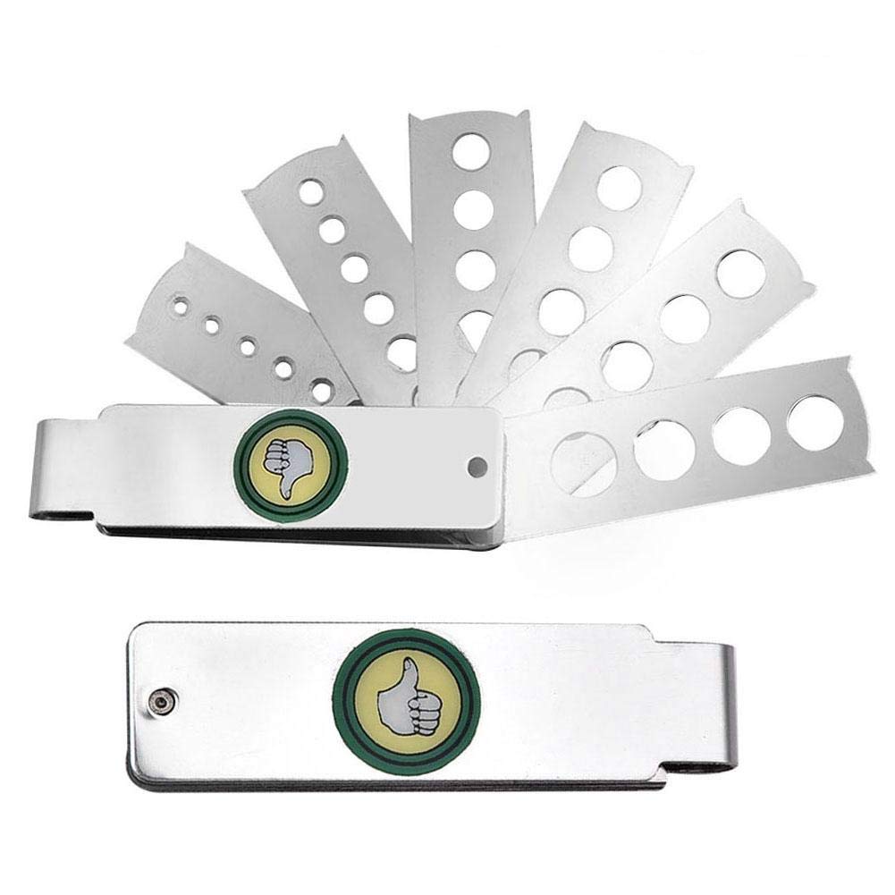 Wandisy Diamond Tester, 6 Arms Diamond Gemstone Gauge Metal Gem Measuring Tool Fan Gauge Folded Length 5. 6cm Unfold Length 0cm for Precise Jewelry Measurements