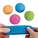 4E's Novelty 4 Pull and Stretch Stress Relief Ball Red, Blue, Green, Orange, Bonus Sticker
