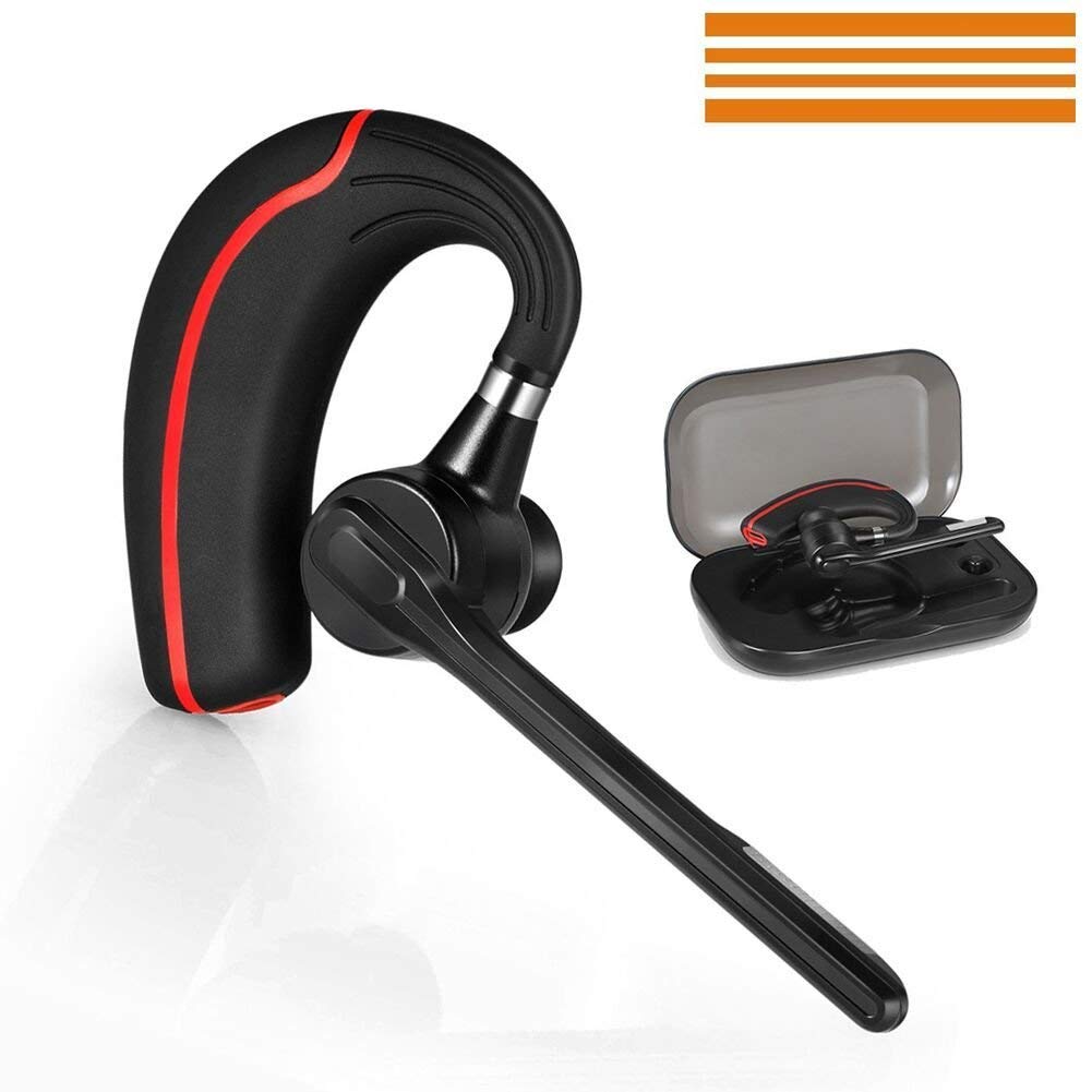 Bluetooth Headset, Wireless Freisprechen Headset Bluetooth Funk Kopfhörer mit Mikrofon Stummschalttaste Hands Free Surround Earbuds abellos Ohrhörer für Sport/Büro/Fahren iPhone Android