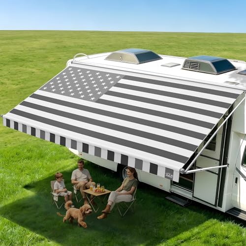 RVSNAIL RV Awning Fabric Replacement, Gray, Fits 17FT Awnings… at Amazon