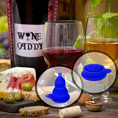Wine Caddy 750ml Foldable Wine bottle & Funnel Portable to go flasks Pricepulse