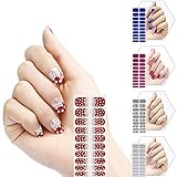 Nail Art Sticker by Miss Gorgeous 5 Different Sheets 3D Artificial Nail Art Stencils Designs - Manicure Sets with a Nail File