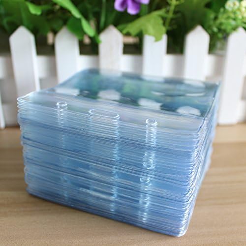 3.3"x3.94" Trasparent clear horizontal Identification Badges Nametag Name badge holders for office, school, or social events (50 Pieces)