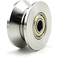 Heyous V Groove Stainless Steel Silent Pulley - 600LB, Silver Tone