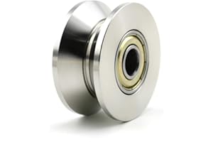 Heyous V Groove Stainless Steel Silent Pulley - 600LB, Silver Tone