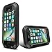Perstar Shockproof Aluminum Metal Gorilla Glass Protection Case Cover for Apple iPhone 7 Plus (Black)